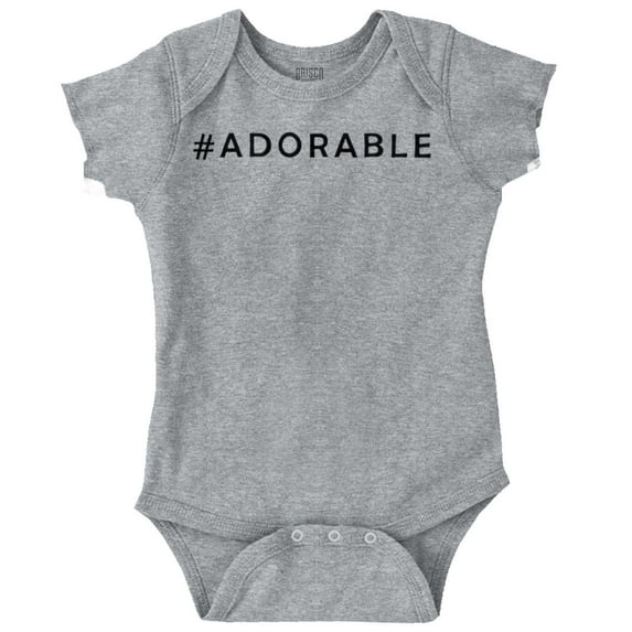 Hashtag Adorable Cute Social Media Romper Boys or Girls Infant Baby Brisco Brands NB