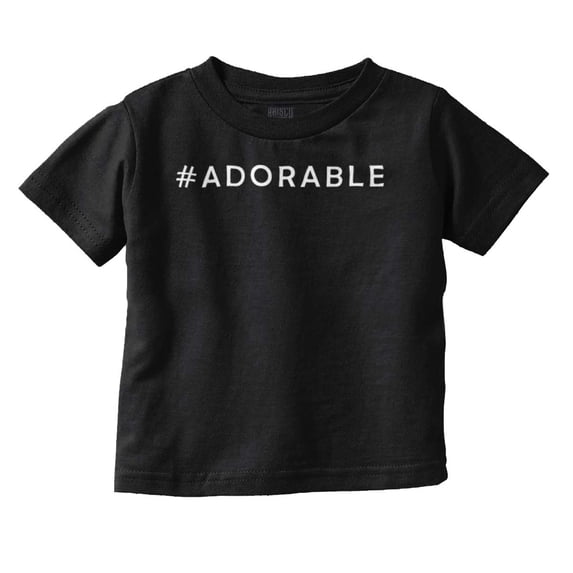 Hashtag Adorable Cute Social Media Toddler Boy Girl T Shirt Infant Toddler Brisco Brands 12M