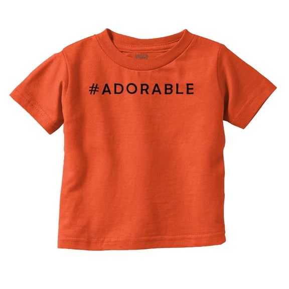 Hashtag Adorable Cute Social Media Toddler Boy Girl T Shirt Infant Toddler Brisco Brands 12M