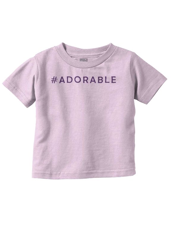 Hashtag Adorable Cute Social Media Toddler Boy Girl T Shirt Infant Toddler Brisco Brands 24M