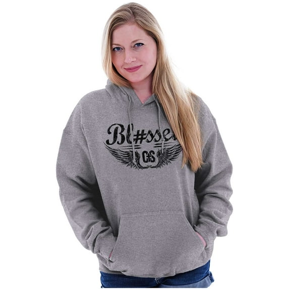 Hashtag Blessed Bless Religious Jesus Hoodie Sweatshirt Women Men Brisco Brands S