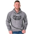 thumbnail image 1 of Hashtag Blessed Bless Religious Jesus Unisex Plus Fleece Graphic Hoodie Brisco Brands 3X, 1 of 5