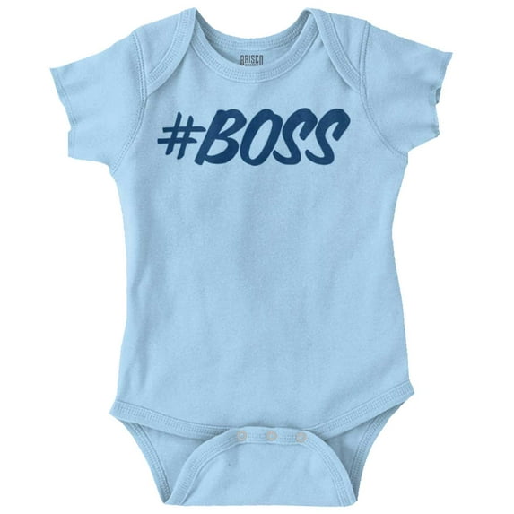 Hashtag Boss Cute Bossy Babies Romper Boys or Girls Infant Baby Brisco Brands 12M