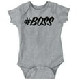 thumbnail image 1 of Hashtag Boss Cute Bossy Babies Romper Boys or Girls Infant Baby Brisco Brands 24M, 1 of 6