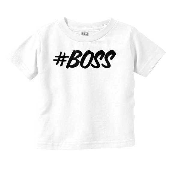 Hashtag Boss Cute Bossy Babies Toddler Boy Girl T Shirt Infant Toddler Brisco Brands 18M