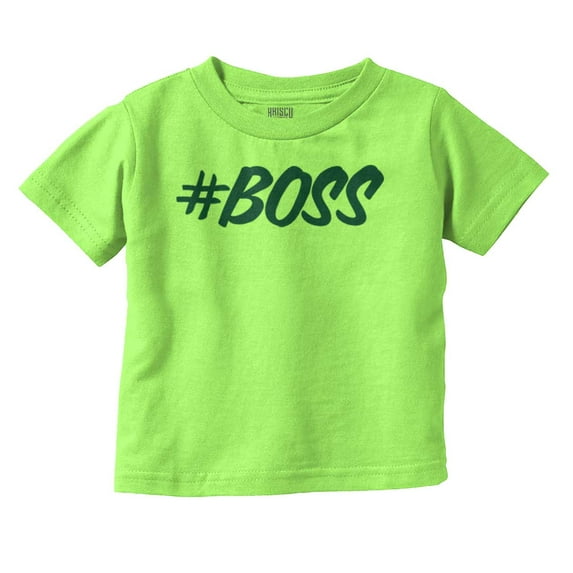 Hashtag Boss Cute Bossy Babies Toddler Boy Girl T Shirt Infant Toddler Brisco Brands 4T