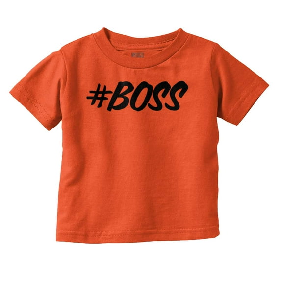 Hashtag Boss Cute Bossy Babies Toddler Boy Girl T Shirt Infant Toddler Brisco Brands 6M