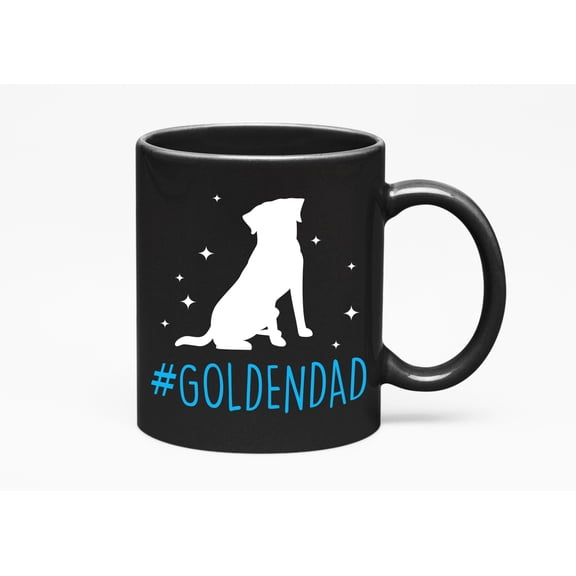 Hashtag Golden Dad, Black 11oz Ceramic Mug