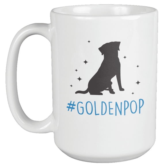 Hashtag Golden Pop Dog Coffee & Tea Mug for Dog Handler & Pet Owners (15oz)