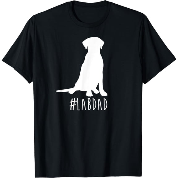 Hashtag Lab Dad T-Shirt. Labrador Retriever Dad shirt.