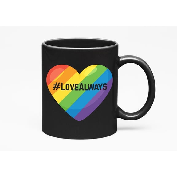 Hashtag Love Always, Black 11oz Ceramic Mug