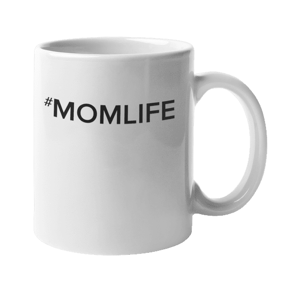 Hashtag Mom Life. Mother's Day Or Any Occasion Coffee & Tea Gift Mug For Mother, Mommy, Auntie, Grandmother, Mama, Mumsy, Step-Mom, Mom-To-Be, Female Parent And Celebrating Mother's Day (11oz)