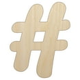 thumbnail image 1 of Hashtag Number Sign Wood Shape Unfinished Piece Cutout Craft DIY Projects - 4.70 Inch Size - 1/8 Inch Thick, 1 of 7