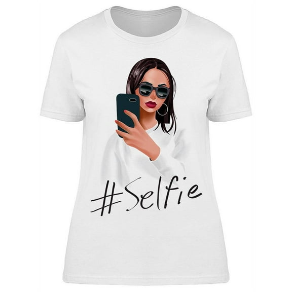 Hashtag Selfie T-Shirt Women -Image by Shutterstock, Female 3X-Large