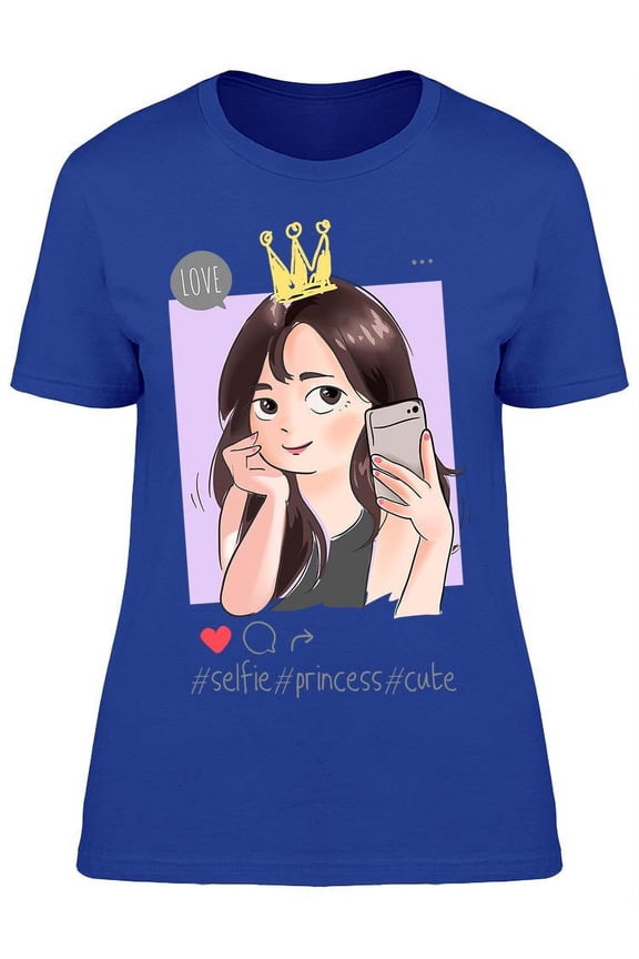 Hashtag Slogan With Cute Girl T-Shirt Women -Image by Shutterstock, Female Large