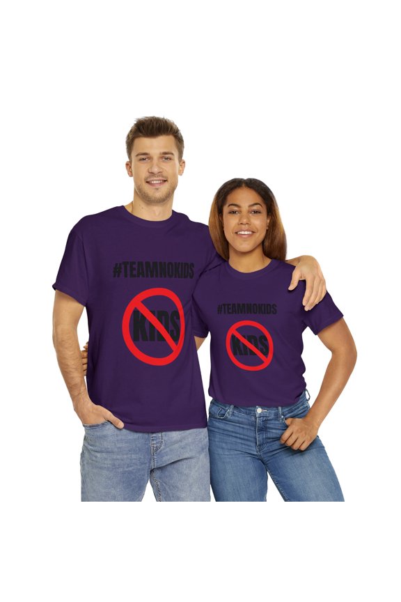 Hashtag Team No Kids Unisex Strikeout Graphic Fathers Day Cotton T