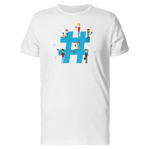 Hashtag Teenagers Social Media T-Shirt Men -Image by Shutterstock, Male 4X-Large