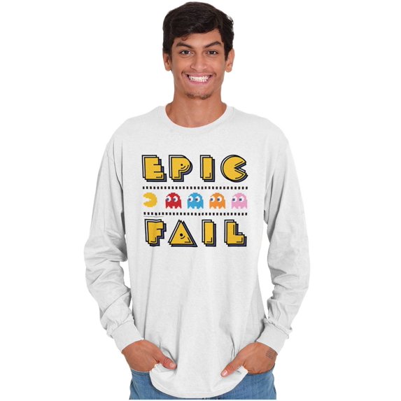 Hashtag Totally 80's Pacman Long Sleeve TShirt Men Women Brisco Brands M