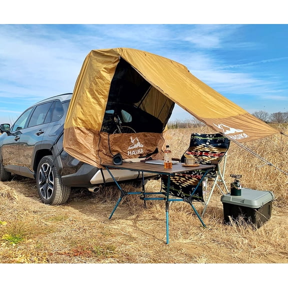 Hasika Camping Tent 2 Person Sun Shade Privacy Shelter Easy Set Up 120 Seconds Waterproof 3000MM UPF 50+ Yellow