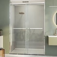 thumbnail image 1 of Hasipu 44-48" W x 76" H Shower Door, Semi-Frameless Double Sliding Shower Door with 5/16" (8mm) Crystal Clear Tempered Glass Door Bathroom Enclosure Silver, 1 of 14