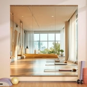 Hasipu 55"x17" Full Length Mirror 3 PCS - Large Frameless Wall Mirror for Home Gym, Yoga, Dance Studio, Garage & Fitness Room, Tempered Glass
