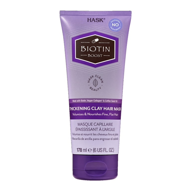HASK Biotin Boost Thickening Clay Hair Mask (6oz) HASK Biotin Boost Thickening Clay Hair Mask (6oz)