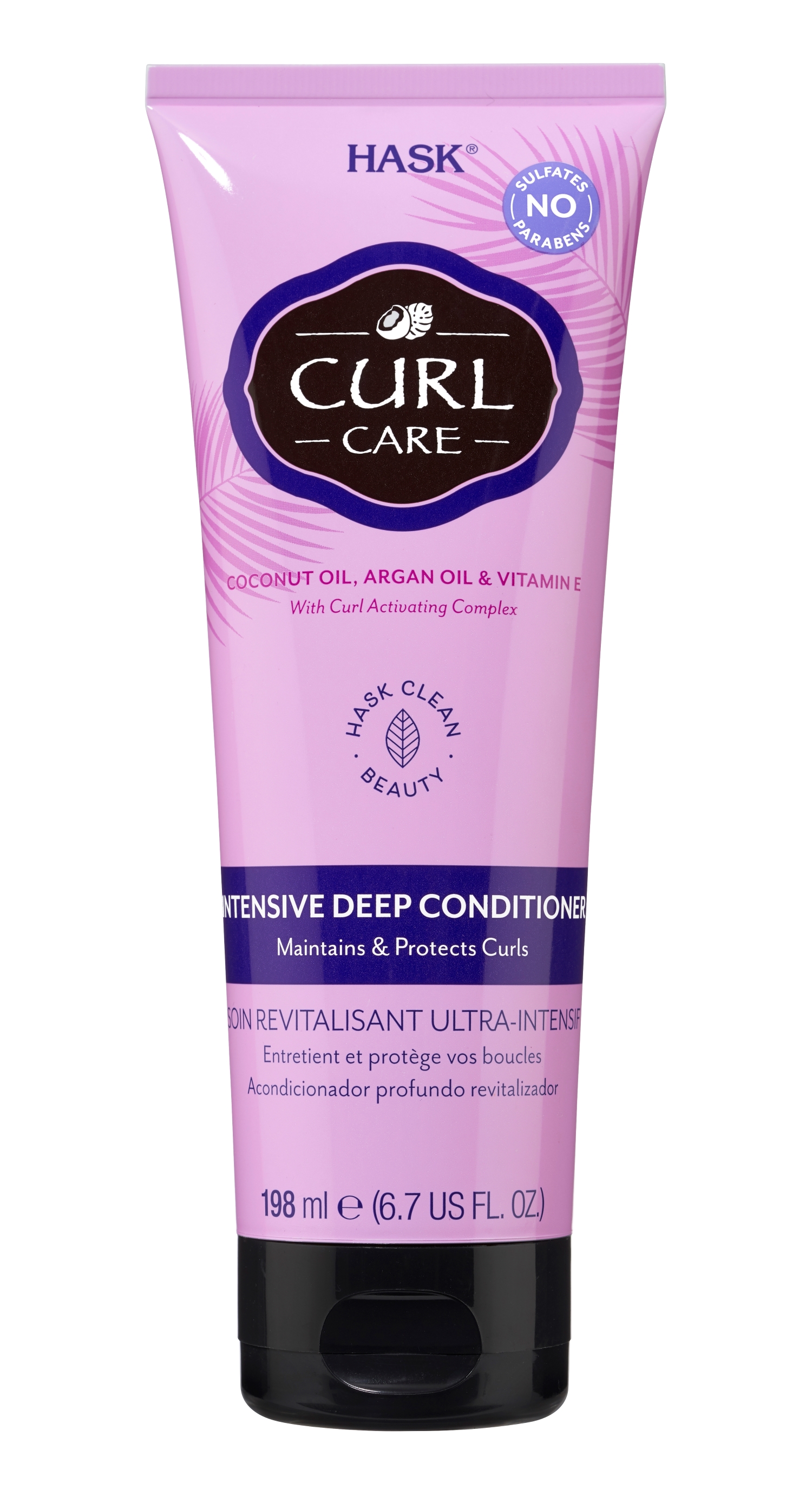 Hask Curl Care Moisturizing Shine Enhancing Deep Conditioner with Coconut oil & Vitamin E, 6.7 fl oz - image 1 of 10