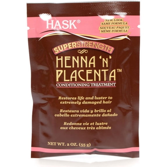 Hask Henna 'n' Placenta Super Strength Treatment Pack, 2 oz