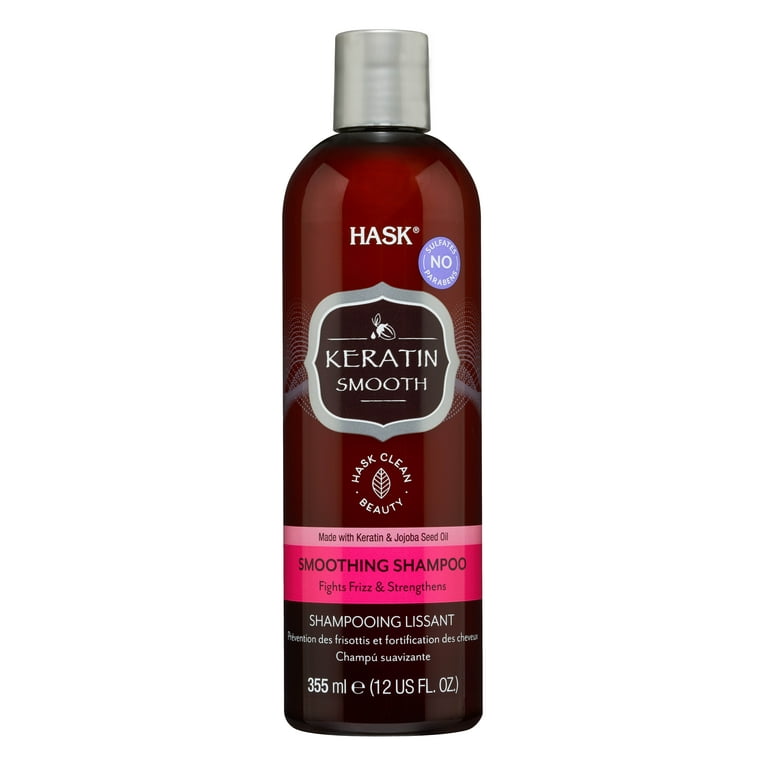 Hask Keratin Protein Smoothing Enhancing Daily Shampoo with Fruity Floral Scent, 12 fl oz Walmart.com