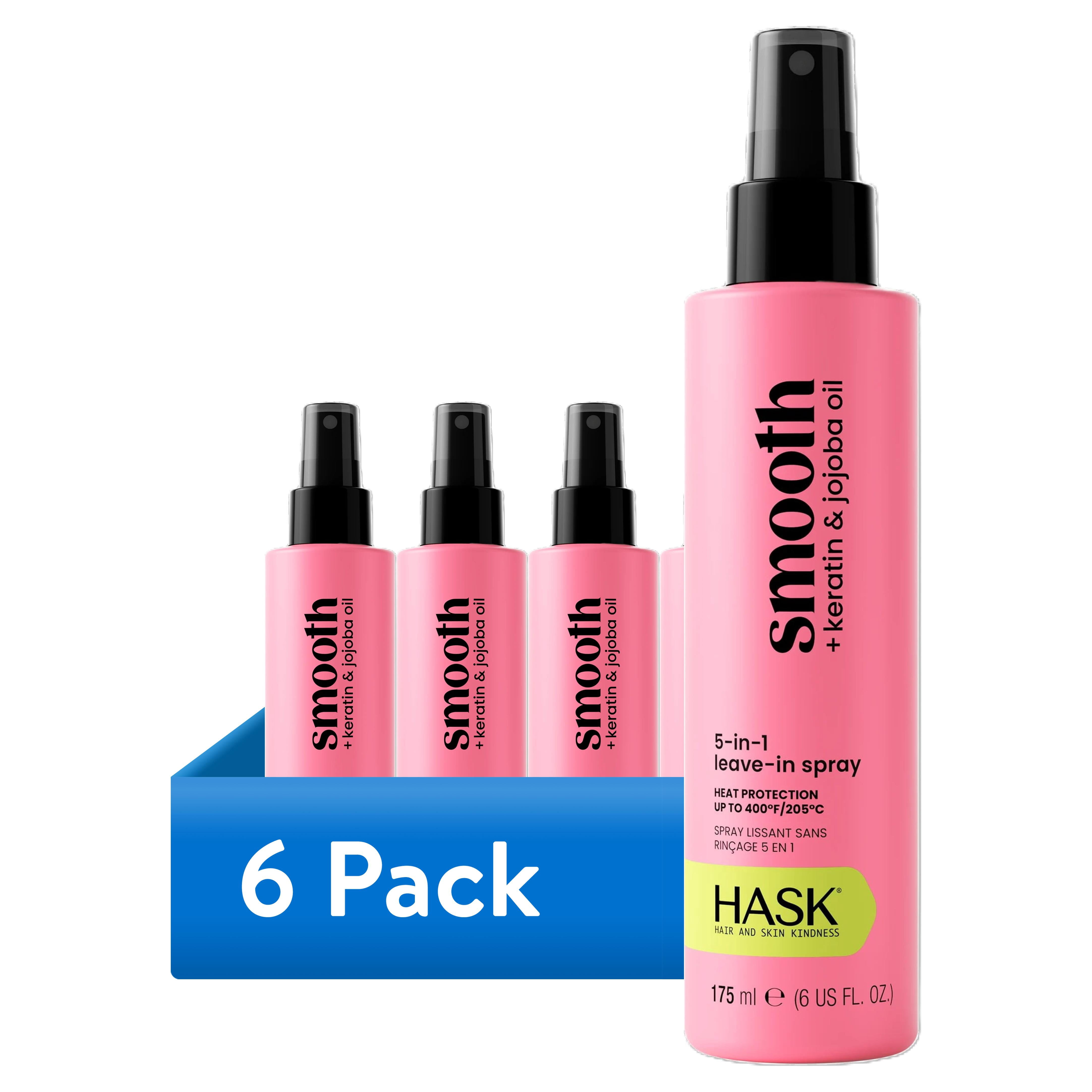 (6 pack) Hask Keratin Smoothing 5-in-1 Leave-in Spray, 6 fl oz