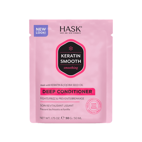 Hask Keratin Smoothing Deep Conditioner, 1.75 oz, Travel Size