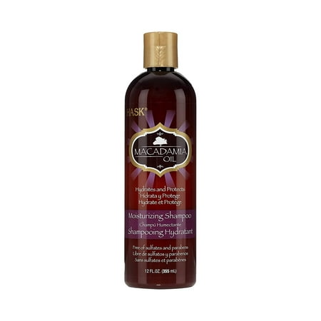 Hask Macadamia Oil Moisturizing Shampoo, Hydrates & Protects Hair, 12oz