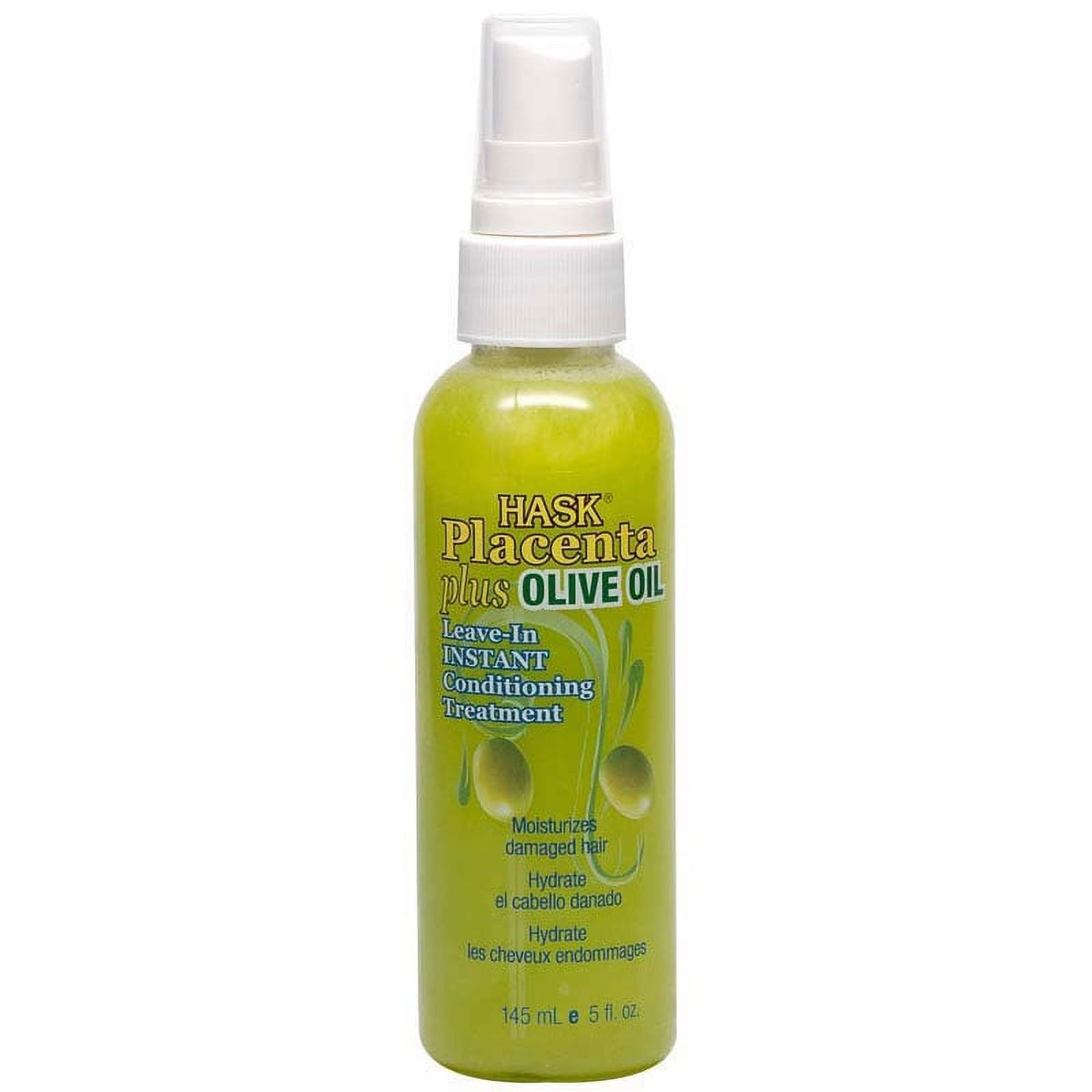 Hask Placenta Leave In Conditioning Treatment With Olive Oil 5 Oz., Pack of 6