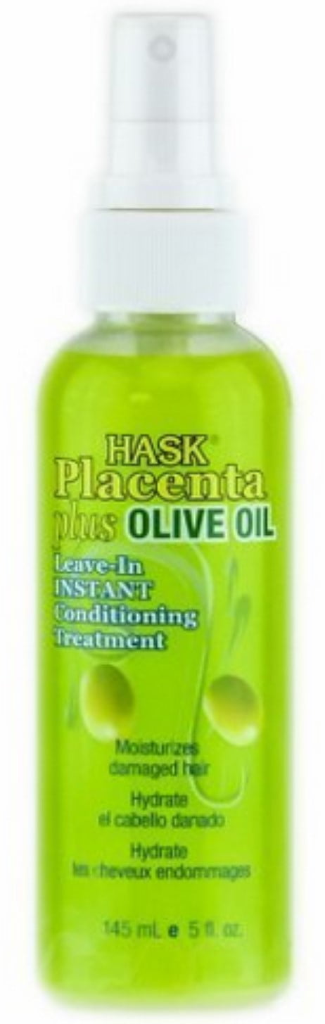 Hask Placenta Leave-In Conditioning Treatment With Olive Oil, 5 oz (Pack of 3)