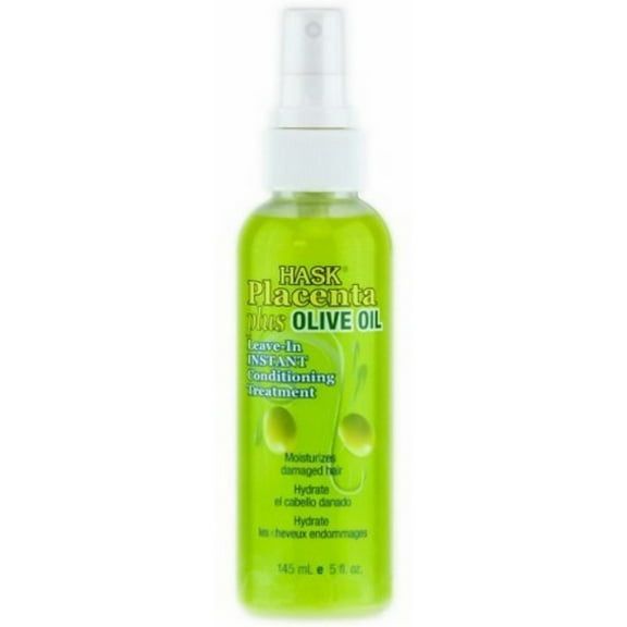 Hask Placenta Leave-In Conditioning Treatment With Olive Oil, 5 oz (Pack of 3)