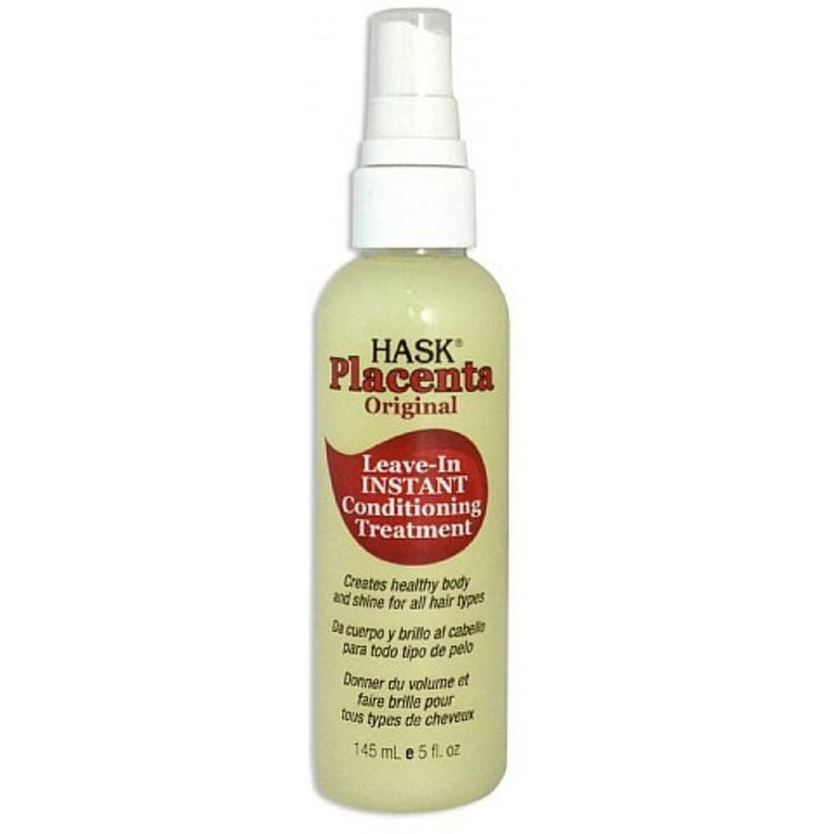Hask Placenta Instant Hair Repair Treatment, No-Rinse, 5 oz for