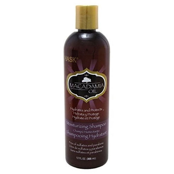 Hask Shampoo Macadamia Oil Moisturizing 12 Ounce 354ml 3 Pack