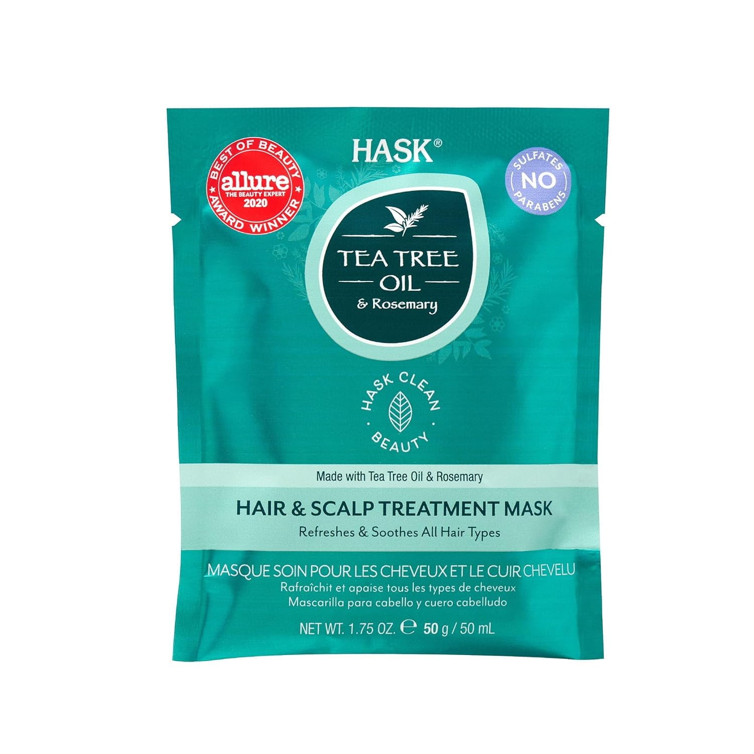 Hask Tea Tree Oil & Rosemary Anti Dandruff Treatment Mask 50Ml