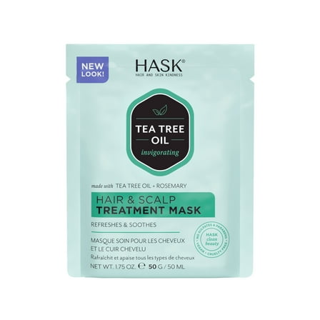 Hask Tea Tree Oil & Rosemary Invigorating Hair & Scalp Treatment Mask, 1.75 oz