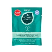 Hask Tea Tree Oil & Rosemary Invigorating Moisturizing Hair & Scalp Treatment Mask, 1.75 oz, Travel Size