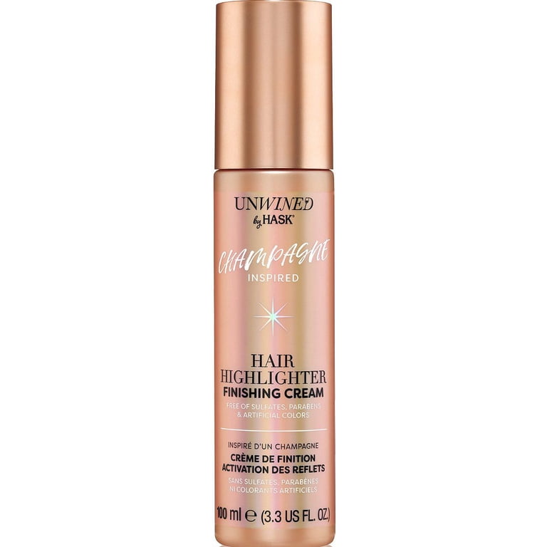Hask UNWINED Champagne Inspired Hair Highlighter, Finishing Cream