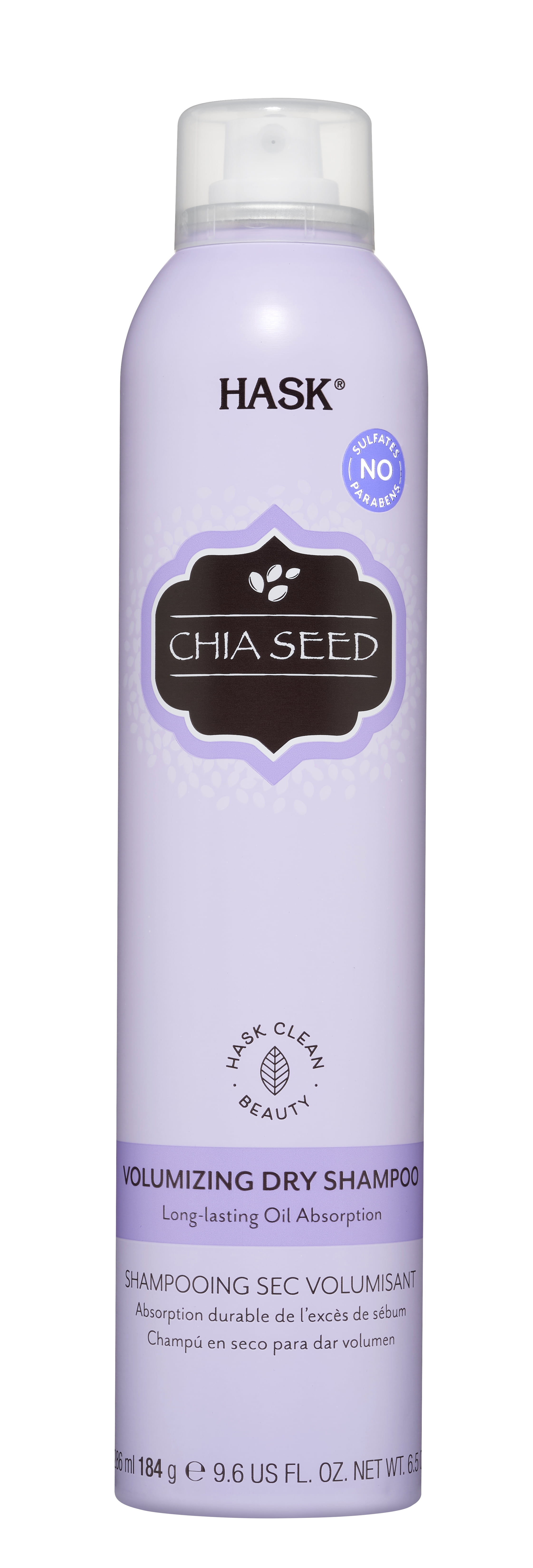ekko Chaiselong royalty Hask Volumizing & Oil Control Dry Shampoo with Chia Seed, 9.6 fl oz -  Walmart.com