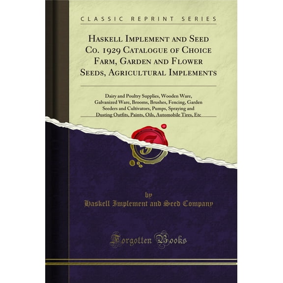 Haskell Implement and Seed Co (Classic Reprint)