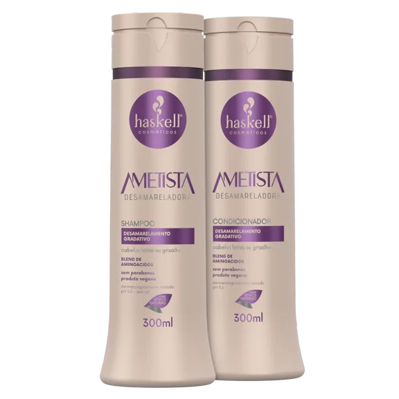 Haskell - Linha Ametista - Kit Shampoo e Condicionador (2 x 300 Ml) - (Amethyst Collection - Set with Shampoo & Conditioner (2 x 10.14 Fl Oz))