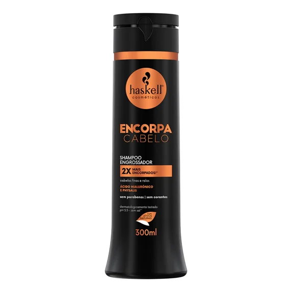 Haskell - Linha Encorpa Cabelo - Kit Shampoo e Condicionador (2 x 300 Ml) - (Thickens Hair Collection - Set with Shampoo & Conditioner (2 x 10.14 Fl Oz))