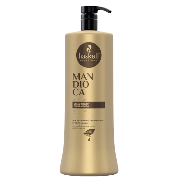 Haskell - Linha Mandioca - Kit Shampoo e Condicionador (2 x 1 Ll) - (Cassava Collection - Set with Shampoo & Conditioner (2 x 33.81 Fl Oz))