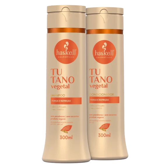 Haskell - Linha Tutano Vegetal - Kit Shampoo e Condicionador (2 x 300 Ml) - (Vegetal Marrow Collection - Set with Shampoo & Conditioner (2 x 10.14 Fl Oz))