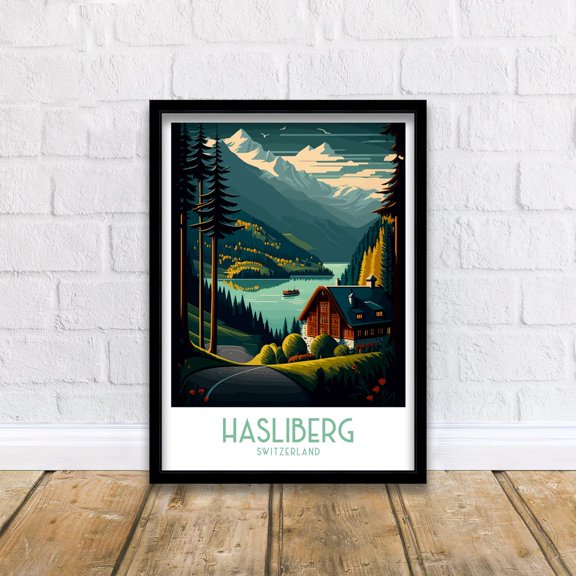 Hasliberg Switzerland Travel Swiss Alps Illustration