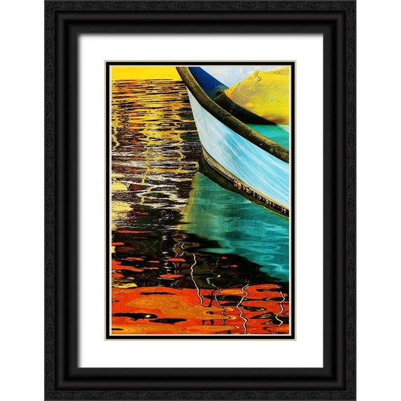 Hason, Eli 11x14 Black Ornate Wood Framed with Double Matting Museum Art Print Titled - Boat Ll