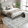 thumbnail image 1 of Hasoo 10' x 13' Area Rug for Living Room Boho Vintage Rug Non Slip Throw Rugs Floral Indoor Carpet, Gray, 1 of 6